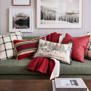 Pottery Barn Chenille Waffle Sherpa Back Throw  50"×60"